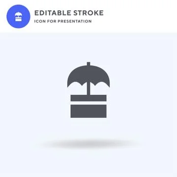 Protection icon vector, filled flat sign, solid pictogram isolated on white,  스톡 일러스트