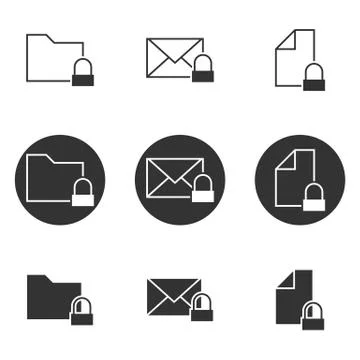 Protection icons Stock Illustration