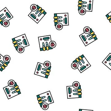 Protection liquid from ticks vector seamless pattern イラスト素材