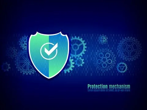 Protection mechanism system. Stock Illustration