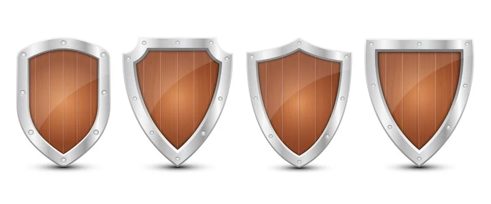 Protection metallic shield vector design illustration isolated on white backgrou Stock Illustration