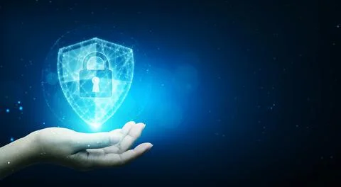 Protection network cyber security computer and safe your data concept, Busine Stock Photos