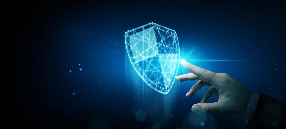 Protection network cyber security computer and safe your data concept, Busine Foto stock