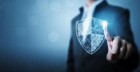 Protection network cyber security computer and safe your data concept, Busine Foto stock