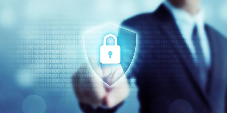 Protection network security computer and safe your data concept. Digital crim Foto stock