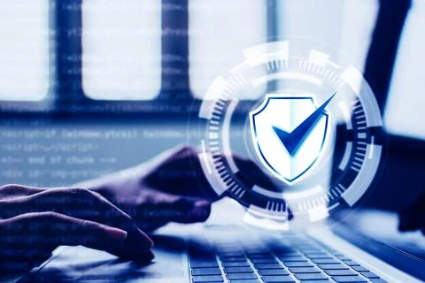 Protection network security computer and safe your data concept. Digital crim 스톡 사진