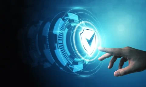 Protection network security computer and safe your data concept. Digital crim Foto stock