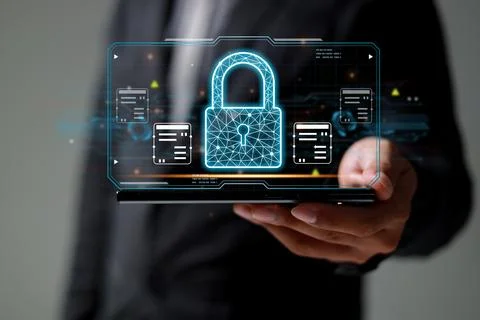 Protection network security safe your data concept. Digital crime by an ano.. Stock Photos