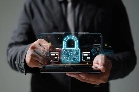 Protection network security safe your data concept. Digital crime by an ano.. Stock Photos
