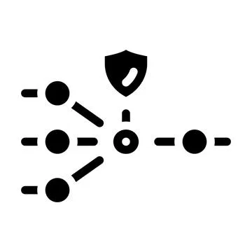 Protection nodes glyph icon vector illustration sign Stockillustratie