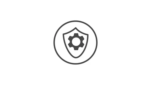 The protection or security settings icon Stock Footage 321853375
