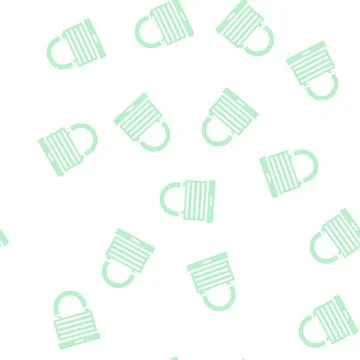 Protection padlock glyph vector seamless pattern Stock Illustration
