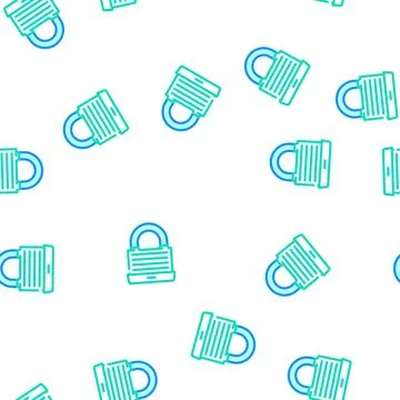 Protection padlock vector seamless pattern Stockillustratie