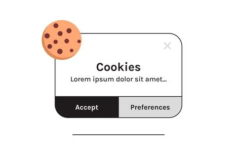 Protection of personal data information cookie concept. Illustration