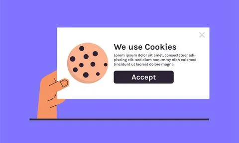 Protection of personal data information cookie concept. Illustration
