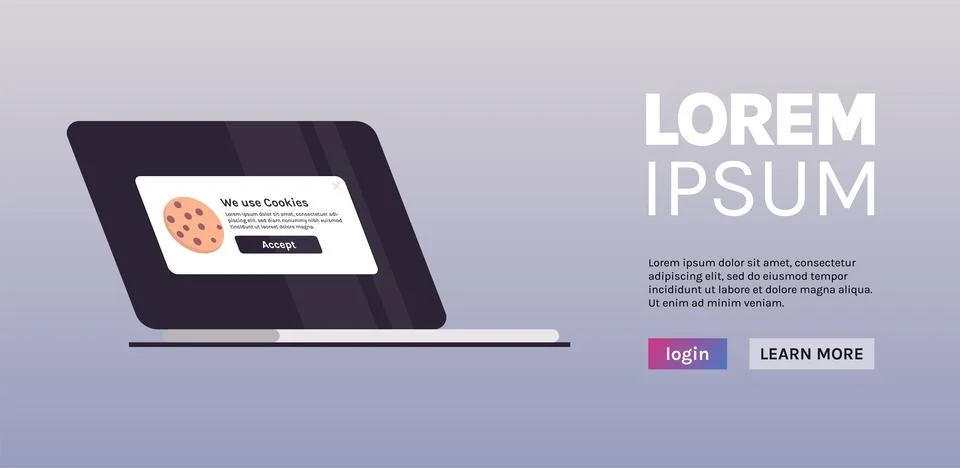 Protection of personal data information cookie concept. Illustration