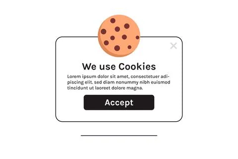 Protection of personal data information cookie concept. Illustration