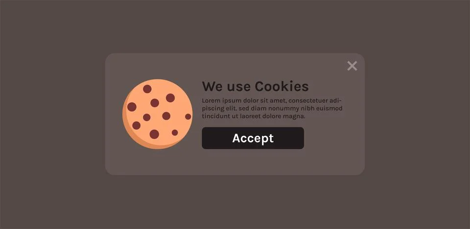 Protection of personal data information cookie concept. Иллюстрация