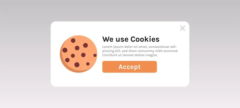 Protection of personal data information cookie concept. Illustration