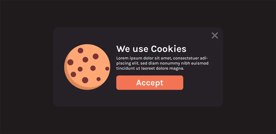 Protection of personal data information cookie concept. Illustration