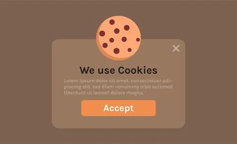 Protection of personal data information cookie concept. Illustration