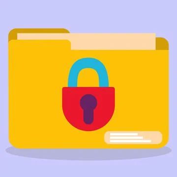 Protection of personal data. Vector illustration in a flat style. Illustrazione stock