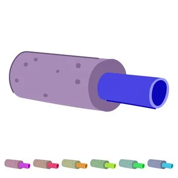 Protection pipe insulation vector cartoon graphic Stock Illustration