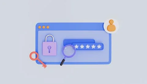 Protection of private data, Personal data security in social network Stock Illustration