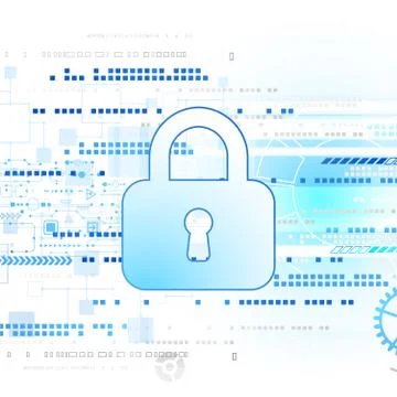 Protection program code. Illustrazione stock