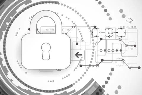 Protection program code. Illustrazione stock