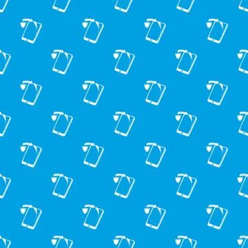 Protection replacement screen smartphone pattern vector seamless blue Stock Illustration