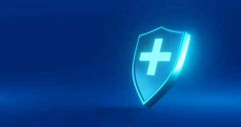 Protection safe shield or safety guard virus defense on secure background. Stock Footage 154337805