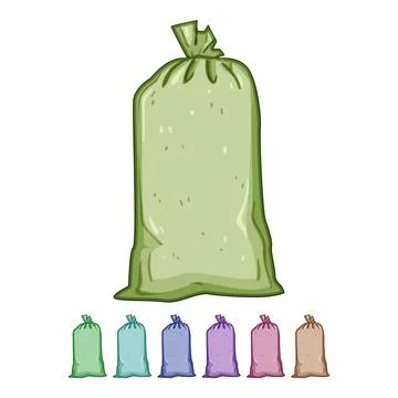 Protection sand bag cartoon vector graphic Stock Illustration