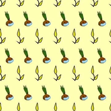 Protection seamless colored pattern. Vector background included cartoon Stock Illustration