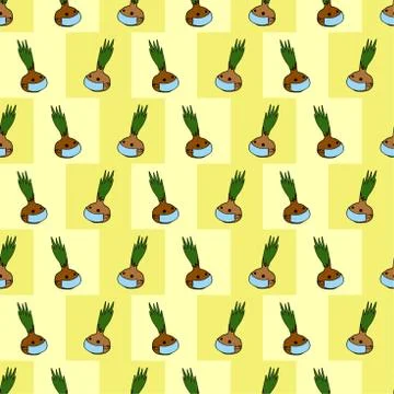 Protection seamless colored pattern. Vector background included cartoon Stock Illustration