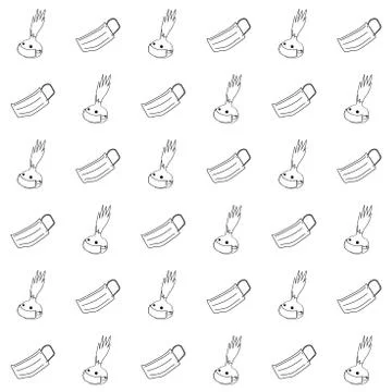 Protection seamless pattern. Vector background included line doodle icons as Stock Illustration