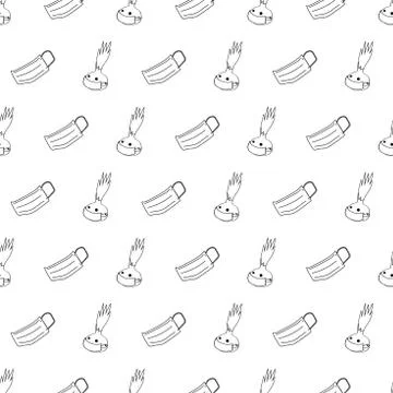 Protection seamless pattern. Vector background included line doodle icons as Stock Illustration