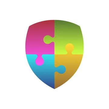 Protection shield concept. Shield logo. Modern design colored protection shie Stock Illustration