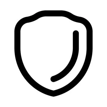 Protection shield icon. Editable line icon. Professional and modern outline.. Stock Illustration