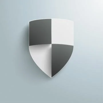 Protection shield infographic design Stock Illustration