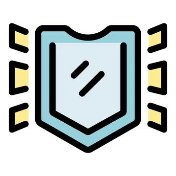 Protection shield reflecting attacks, cybersecurity concept Illustrazione stock