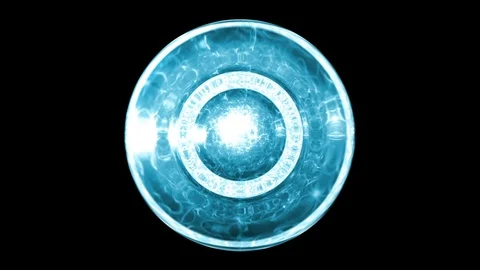 Protection shield in a scientific quantum scene Stockbeeldmateriaal 91750557