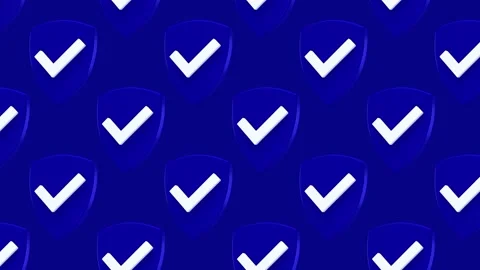 Protection shield Security check Minimal Motion art seamless pattern 4k motion Video stock 153619633