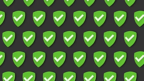 Protection shield Security check Minimal Motion art seamless pattern 4k motion Video stock 153620544