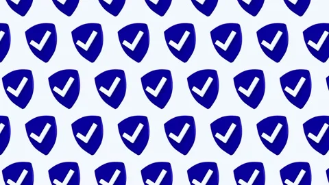 Protection shield Security check Minimal Motion art seamless pattern 4k motion Stock Footage 153620736