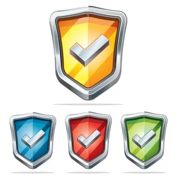 Protection shield security icons. vector illustration. Stock Illustration