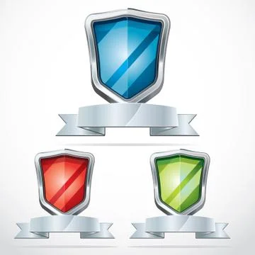 Protection shield security icons. vector illustration. Stock Illustration