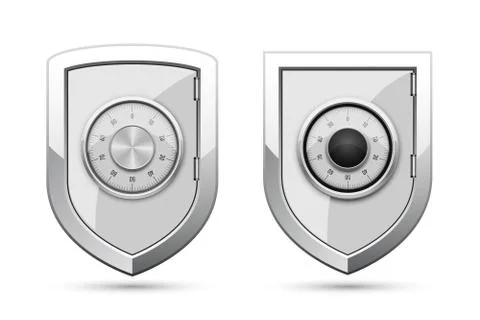 Protection shield vector design illustration isolated on white background Stock Illustration