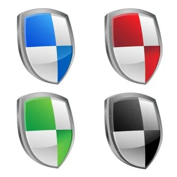 Protection Shields Set Stock Illustration