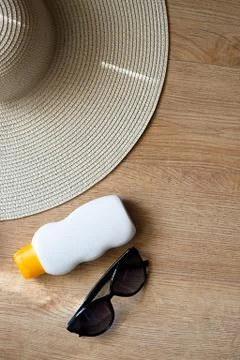 Protection from the sun in summer Stock Photos